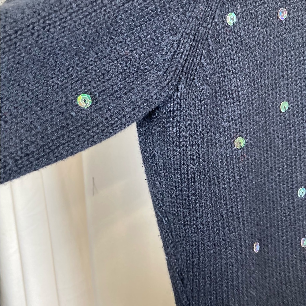 Vintage Timberlea Black Christmas Sweater with Bright Hot Pink Fuzzy Trim - Picture 8 of 13